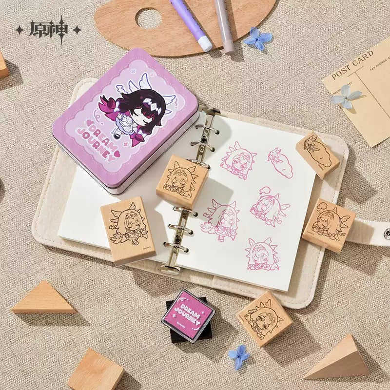 原神 星稚夢旅シリーズ デフォルメ木製スタンプBOX コロンビーナ