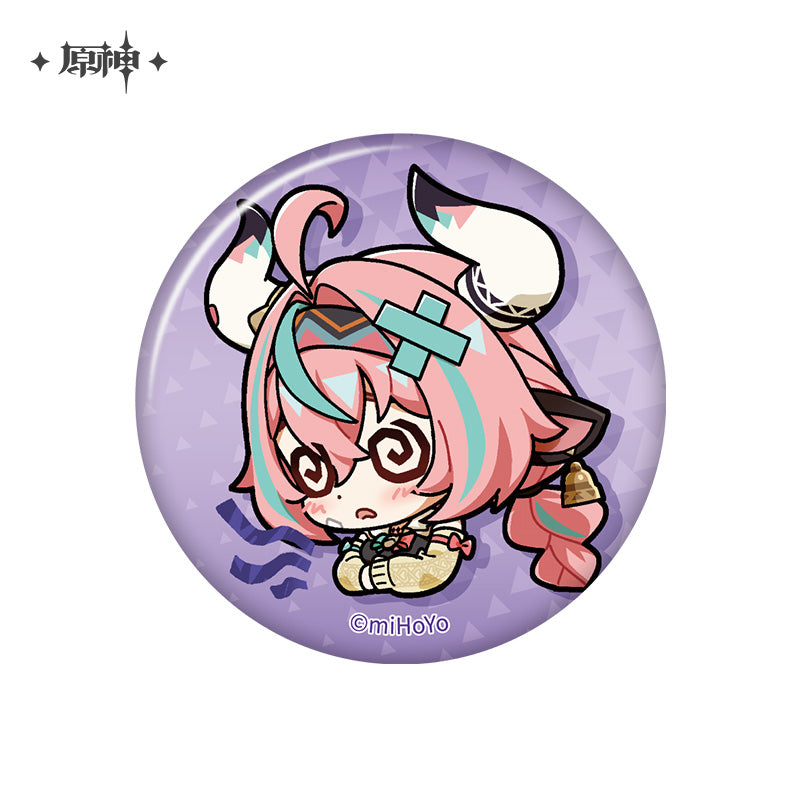 【予約】原神 Q版表情包シリーズ 缶バッジ ナタ
