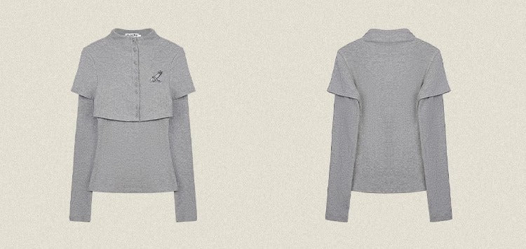 【予約】梗豆物語 ハリー・ポッター コラボ ケープ風 レイヤード 長袖Tシャツ