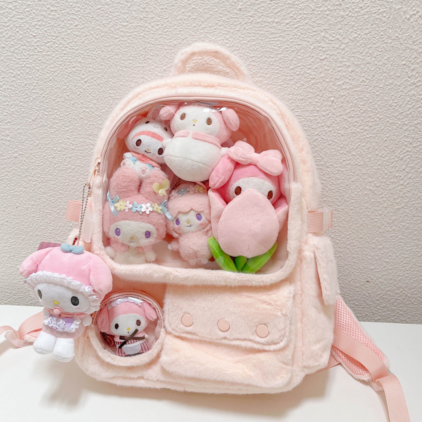 【予約】GURURU 痛バッグ もふもふ リュック 大容量 ぬいバッグ 全3色