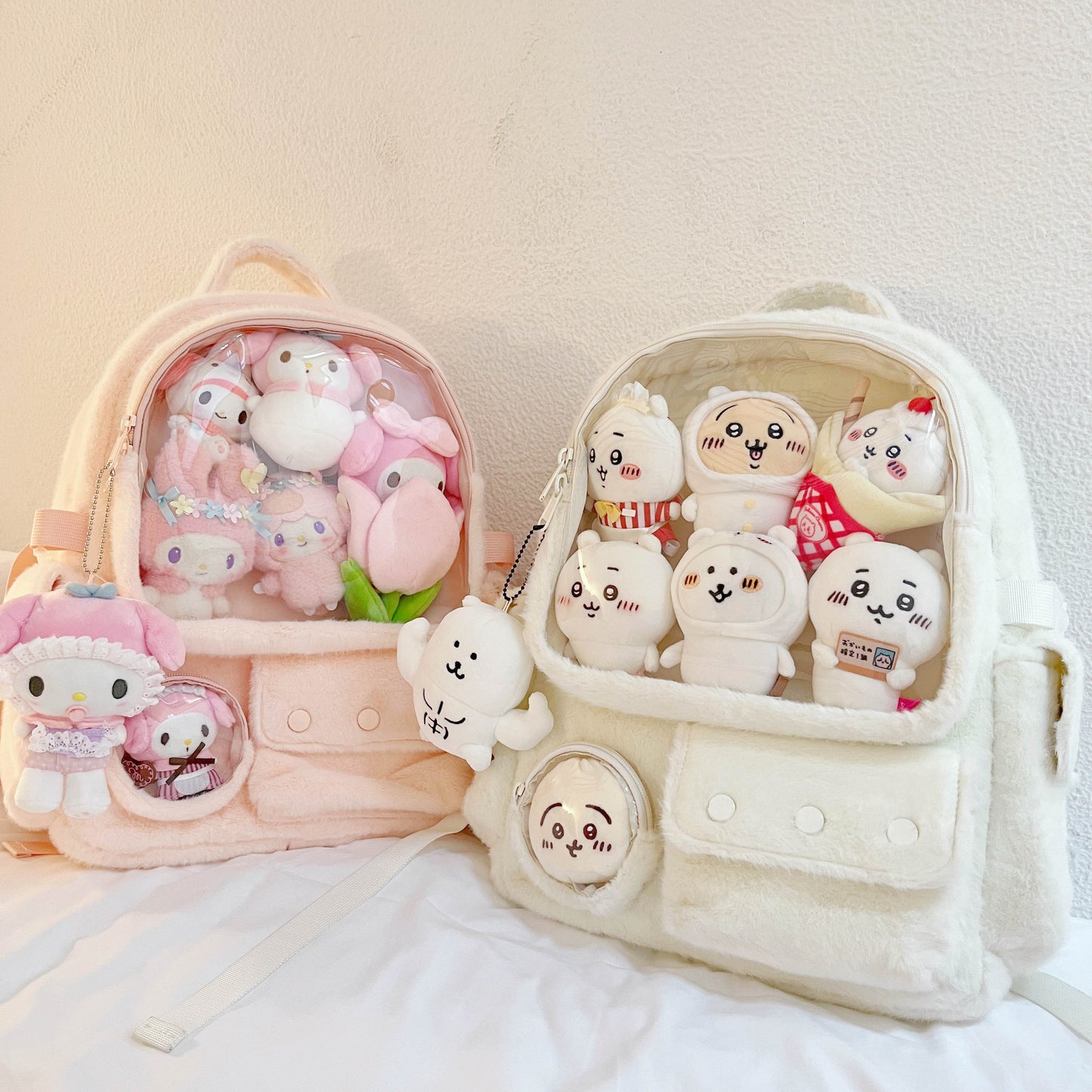 【予約】GURURU 痛バッグ もふもふ リュック 大容量 ぬいバッグ 全3色