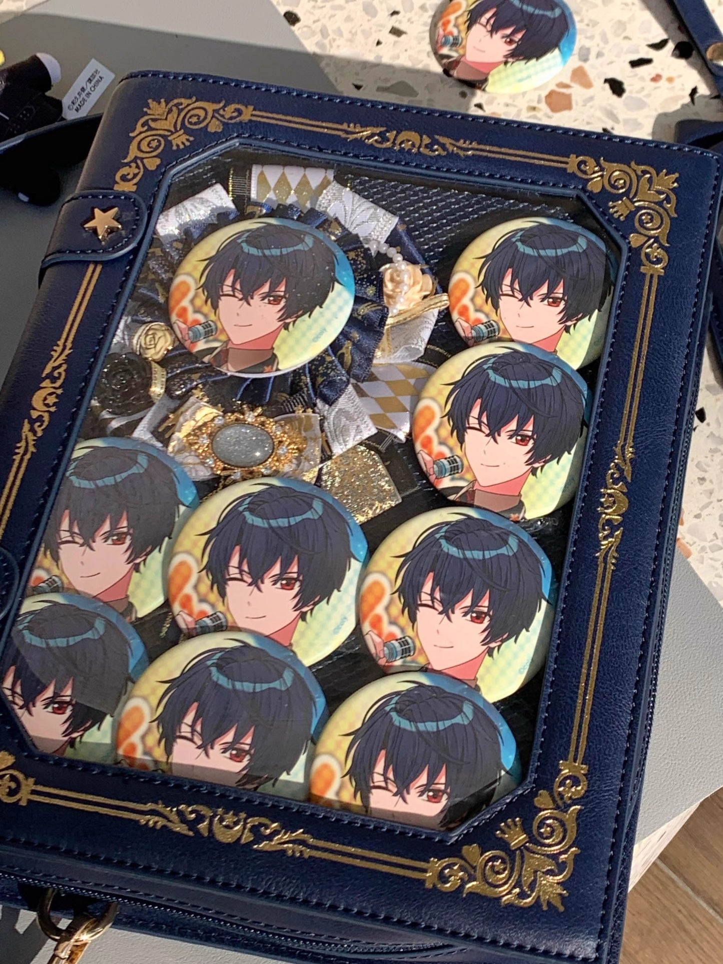 【予約】morning glory 魔法書 箔押しアカデミースタイルPU痛バッグ 全11色(カードケース付き)