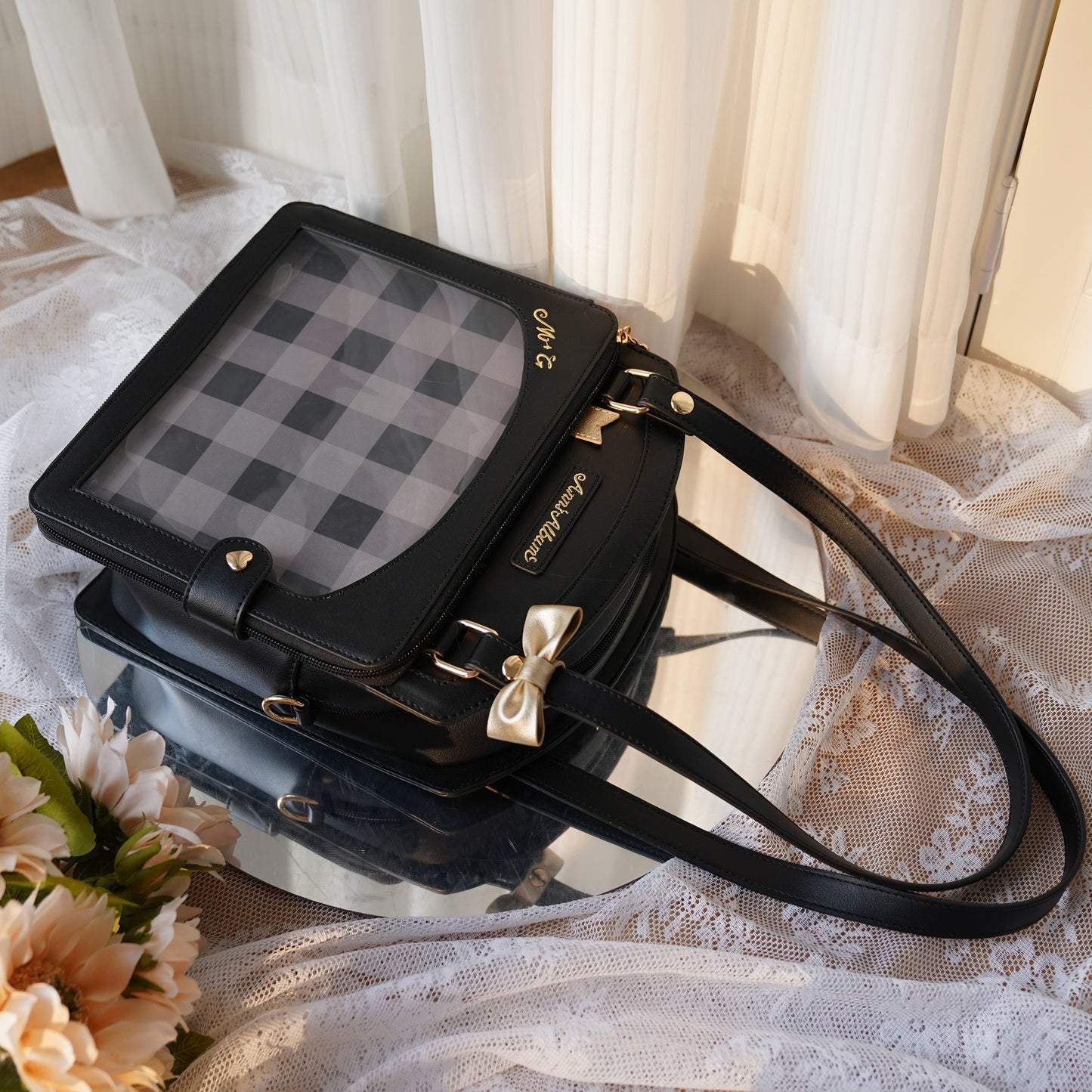 【予約】morning glory メモリーブック チェック柄2WAYショルダーバッグ 痛バッグ 全8色