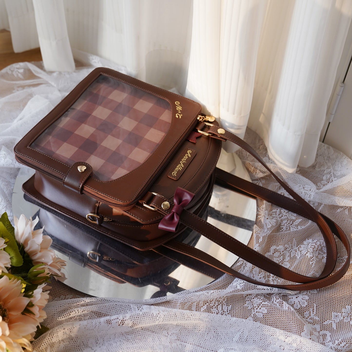 【予約】morning glory メモリーブック チェック柄2WAYショルダーバッグ 痛バッグ 全8色