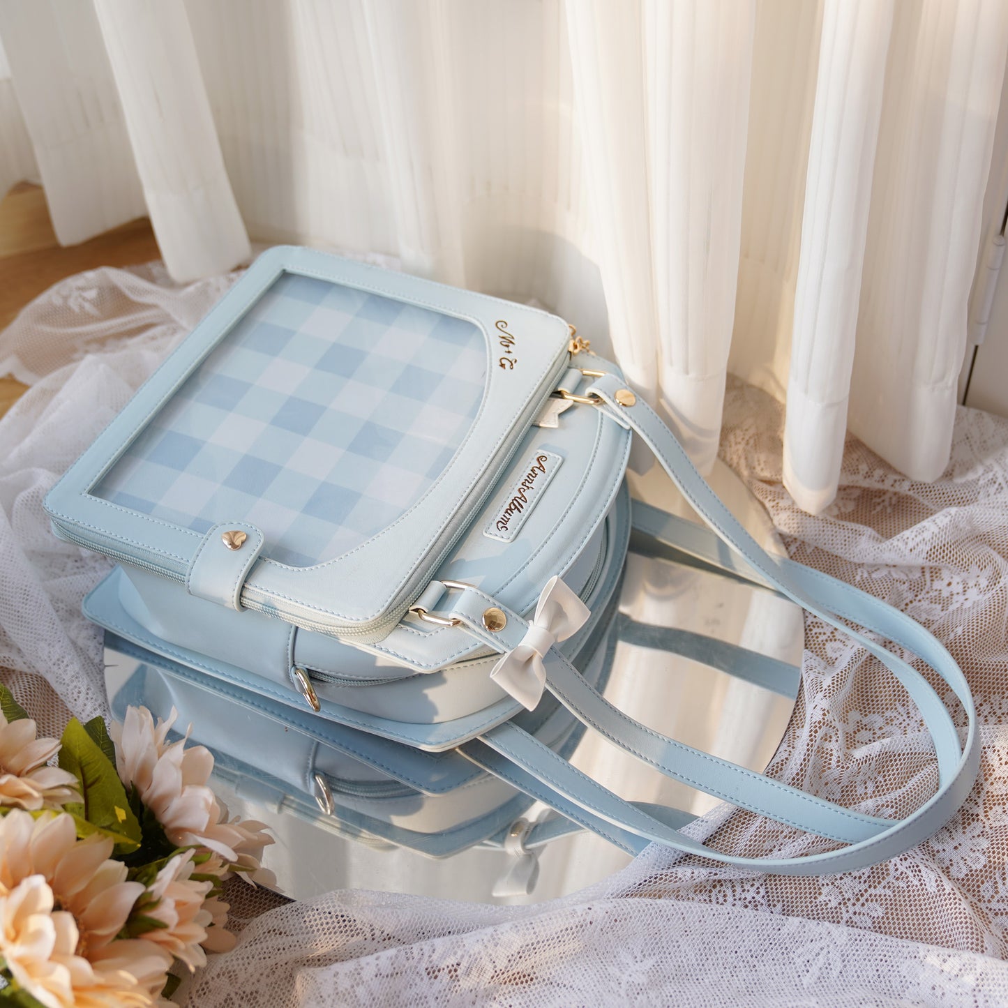 【予約】morning glory メモリーブック チェック柄2WAYショルダーバッグ 痛バッグ 全8色