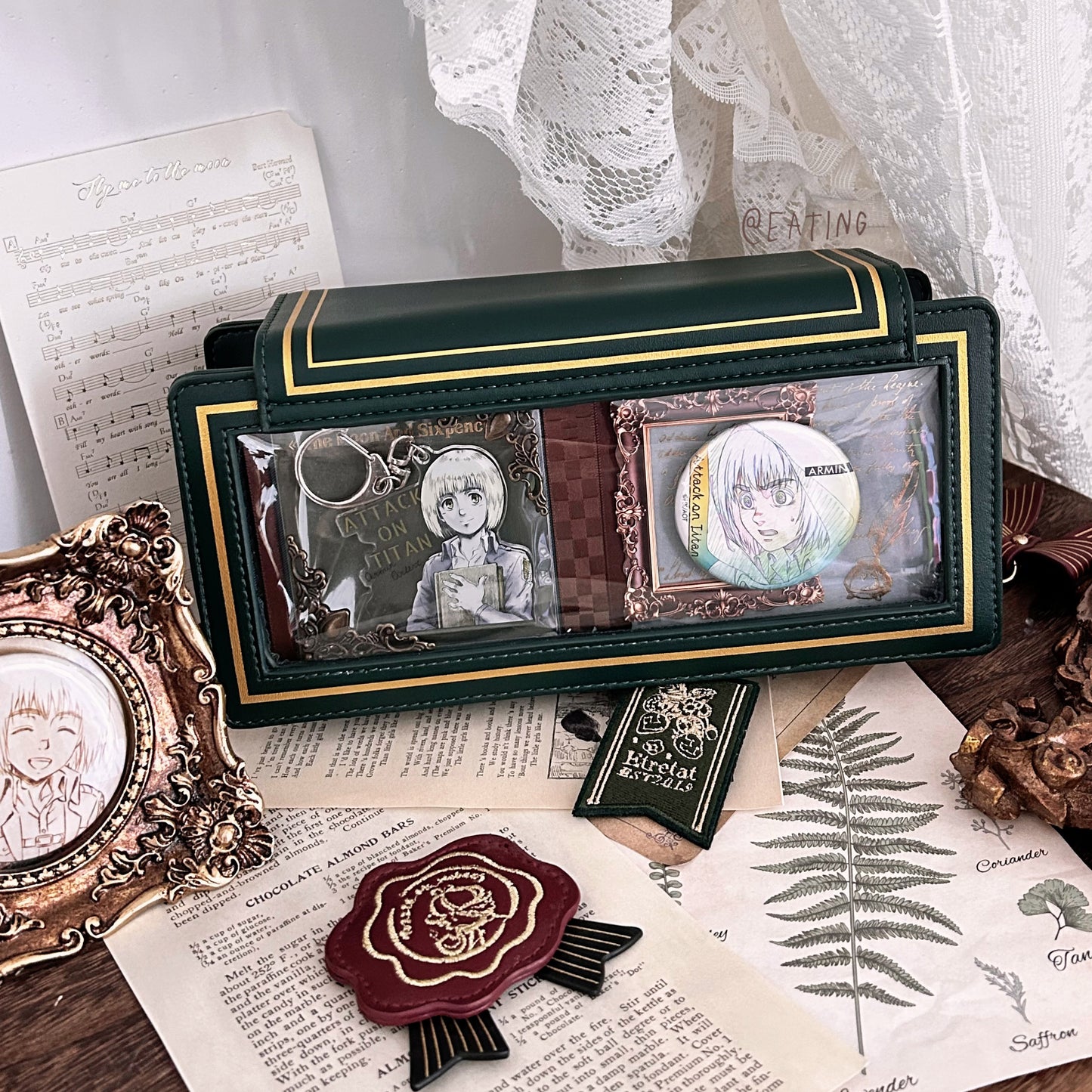 【予約】morning glory エレガントチェーン 薔薇のレター 封筒型痛バッグ