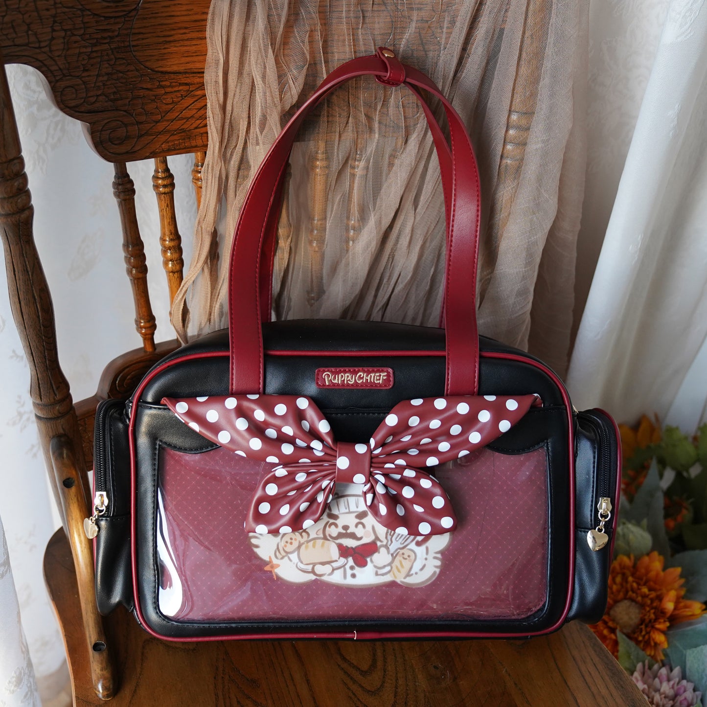 【予約】morning glory かわいい料理名人ワンコ トート痛バッグ ぬいバッグ