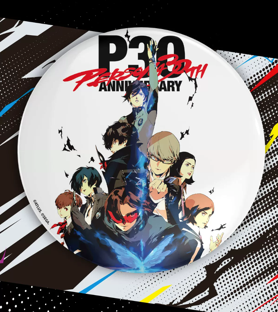 SEGA Store 中国限定 ペルソナ30周年 メインビジュアル 特大缶バッジ