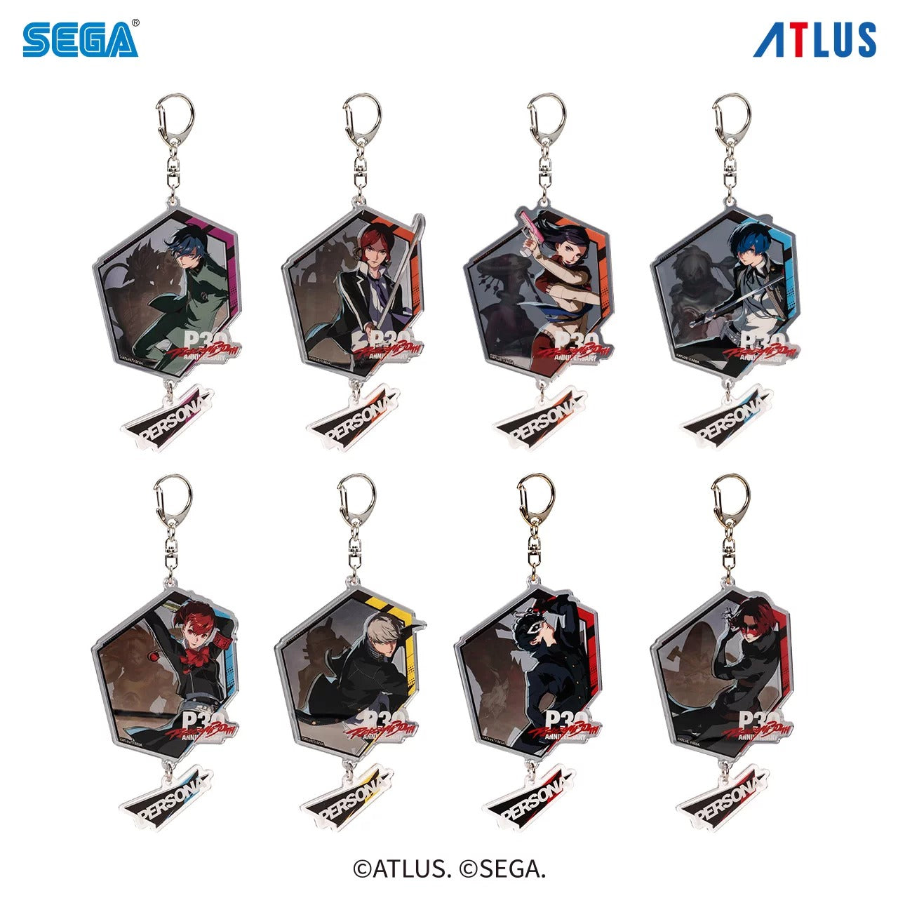 ペルソナ30th　全種類1BOX　アクリルキーホルダー8点　上海セガストアー限定 SEGA Store 中国限定 ペルソナ30周年 ミラーアクリルキーホルダー