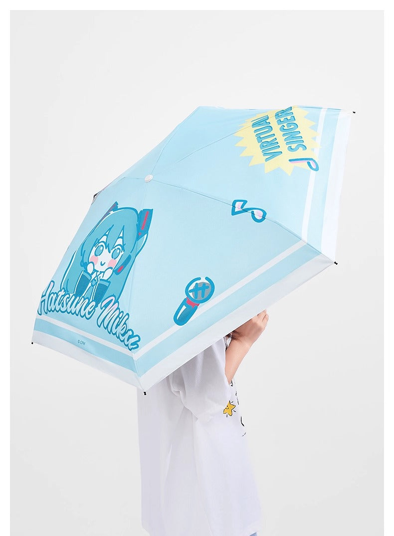 【予約】初音ミク 中国限定 SANFUコラボ 折りたたみ晴雨兼用傘