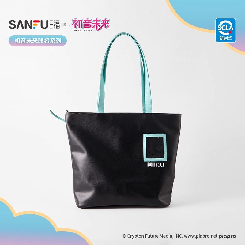【予約】初音ミク 中国限定 SANFUコラボ 音符PUトート痛バッグ