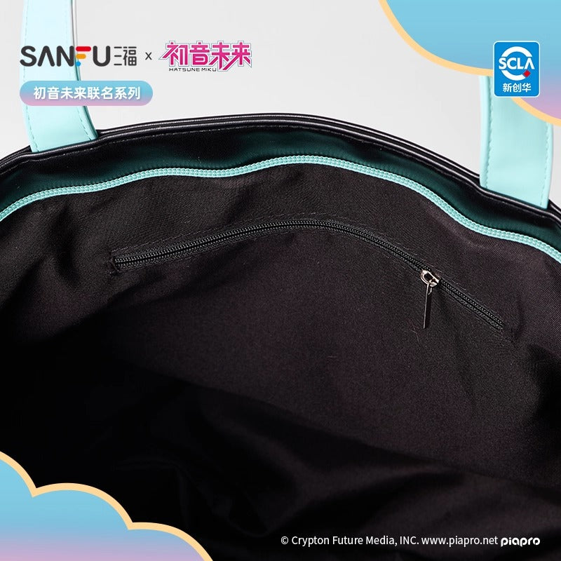 【予約】初音ミク 中国限定 SANFUコラボ 音符PUトート痛バッグ