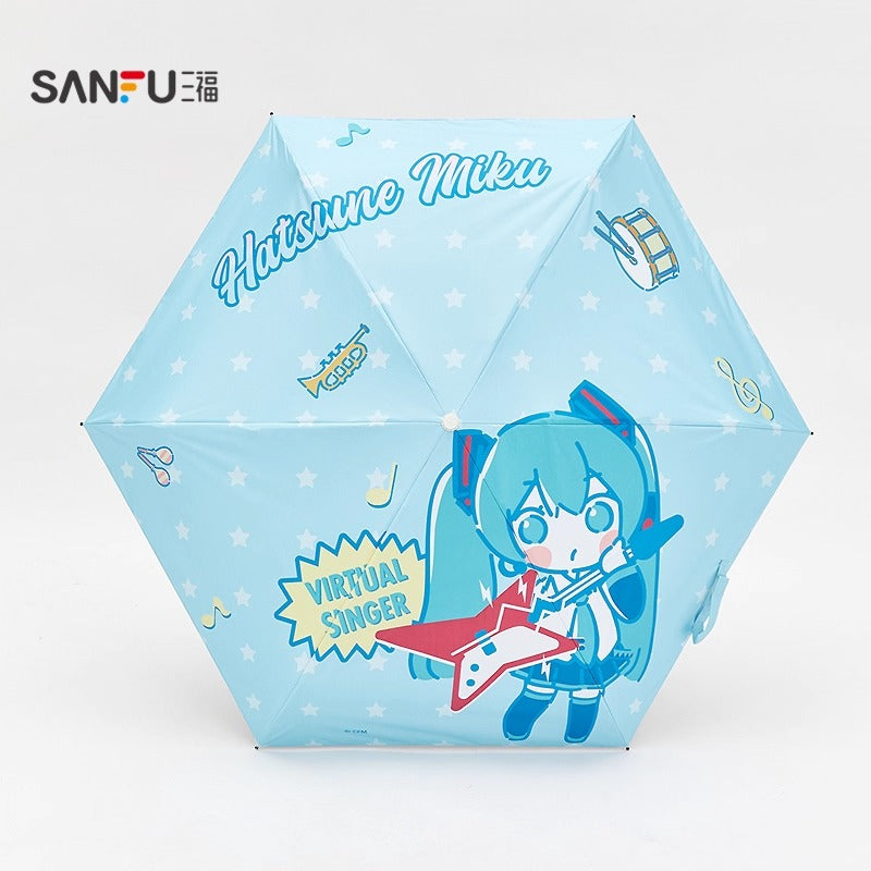 【予約】初音ミク 中国限定 SANFUコラボ 折りたたみ晴雨兼用傘
