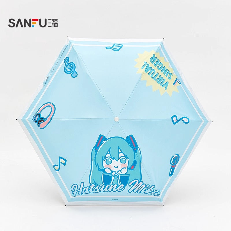 【予約】初音ミク 中国限定 SANFUコラボ 折りたたみ晴雨兼用傘
