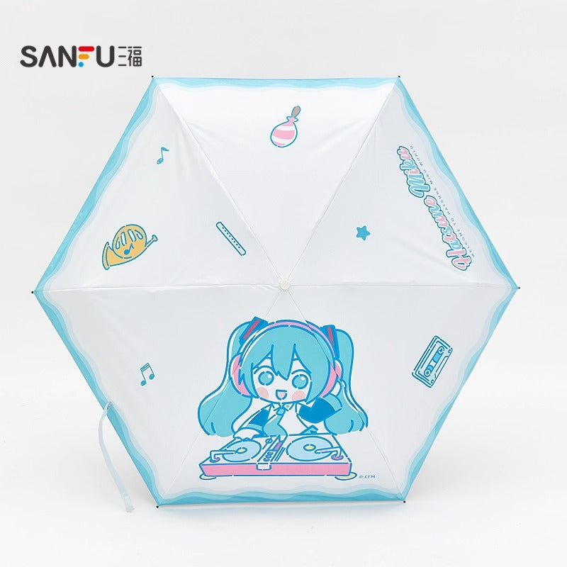 【予約】初音ミク 中国限定 SANFUコラボ 折りたたみ晴雨兼用傘