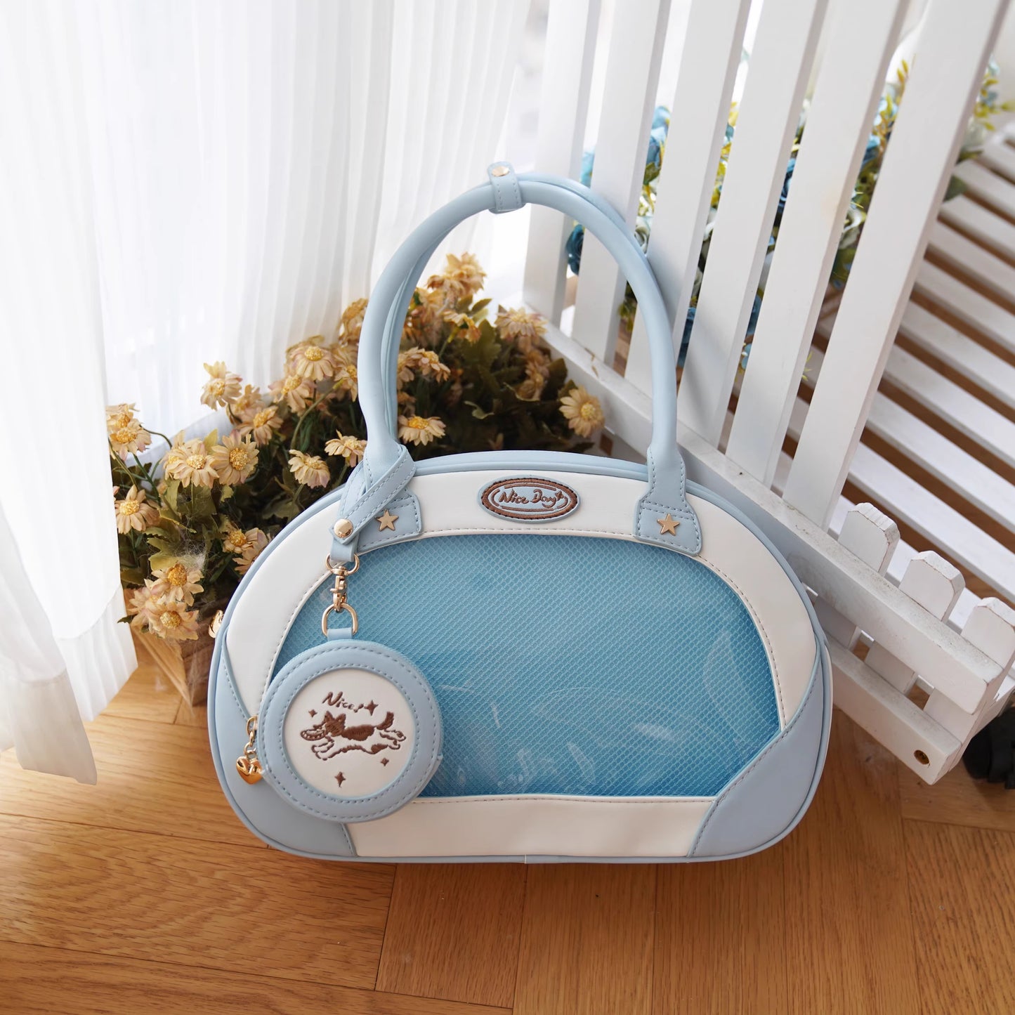 【予約】morning glory ワンちゃんフリスビー スポーティー2WAY痛バッグ 全10色(缶バッジケース付き)
