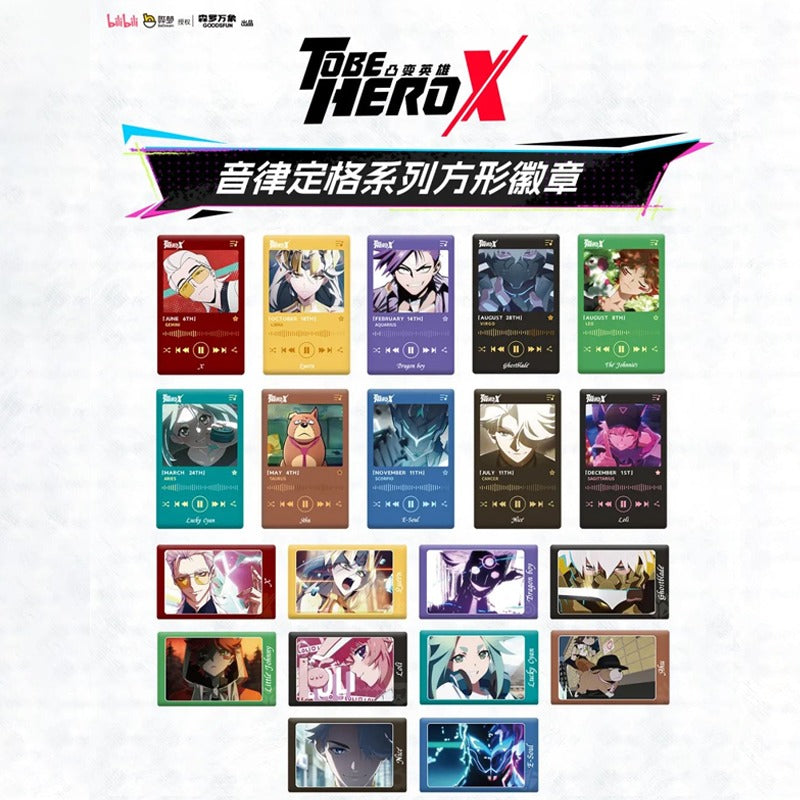 【予約】集卡社 TO BE HERO X 音楽定格シリーズ スクエア缶バッジ 1BOX