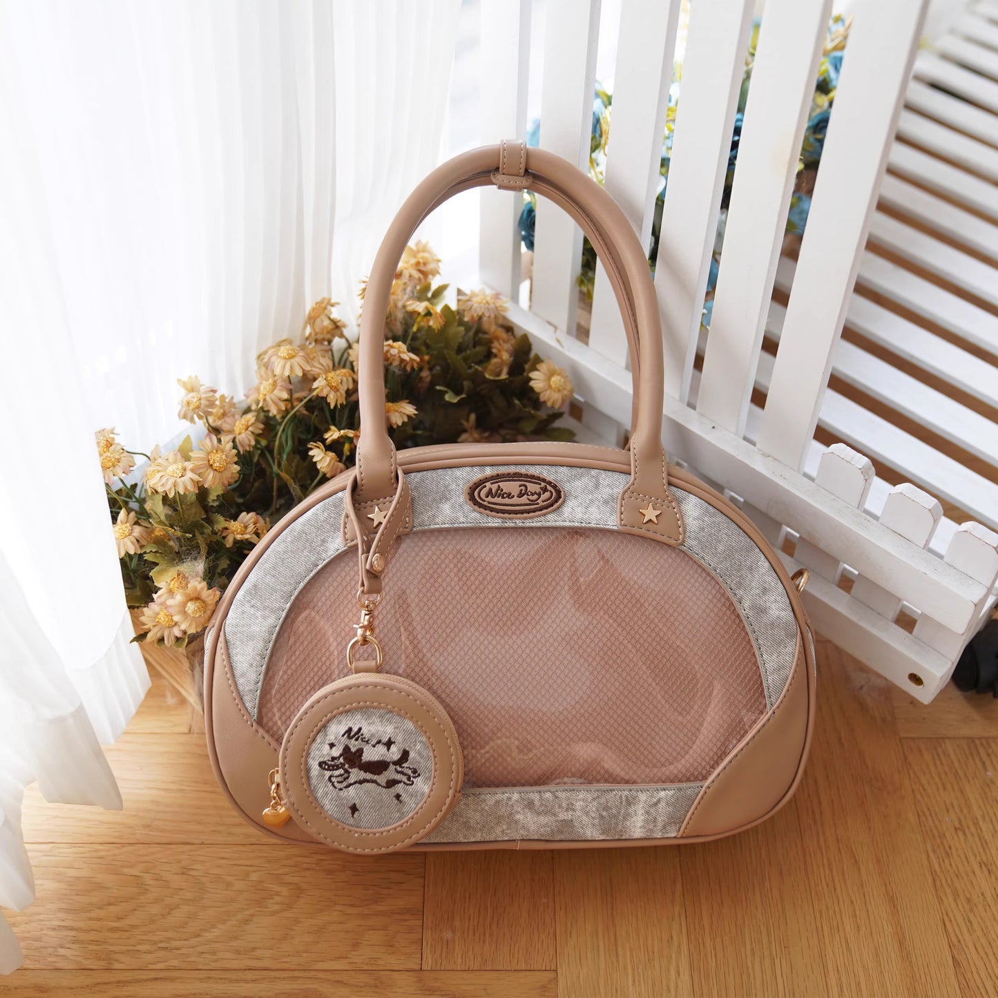 【予約】morning glory ワンちゃんフリスビー スポーティー2WAY痛バッグ 全10色(缶バッジケース付き)