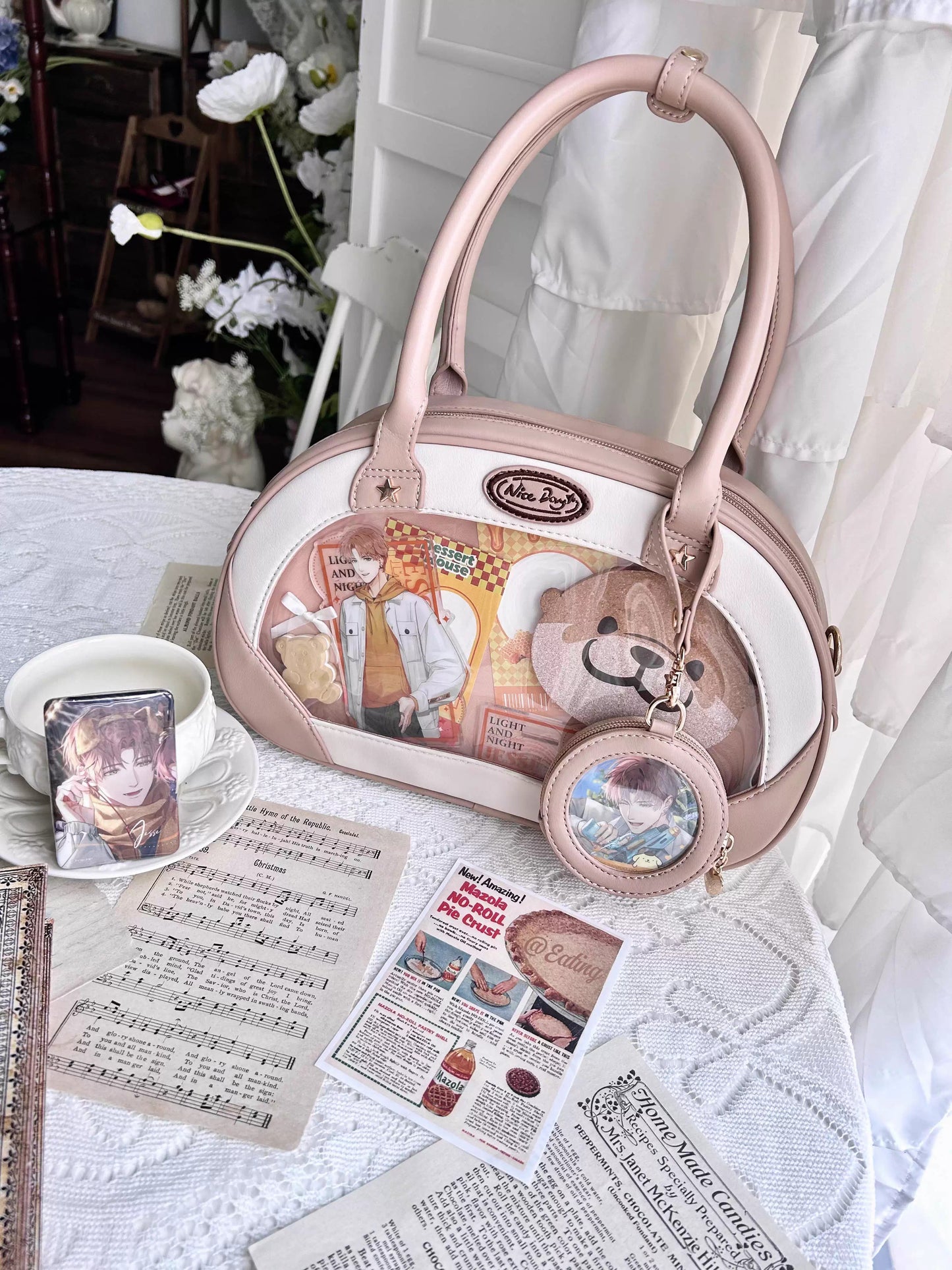 【予約】morning glory ワンちゃんフリスビー スポーティー2WAY痛バッグ 全10色(缶バッジケース付き)