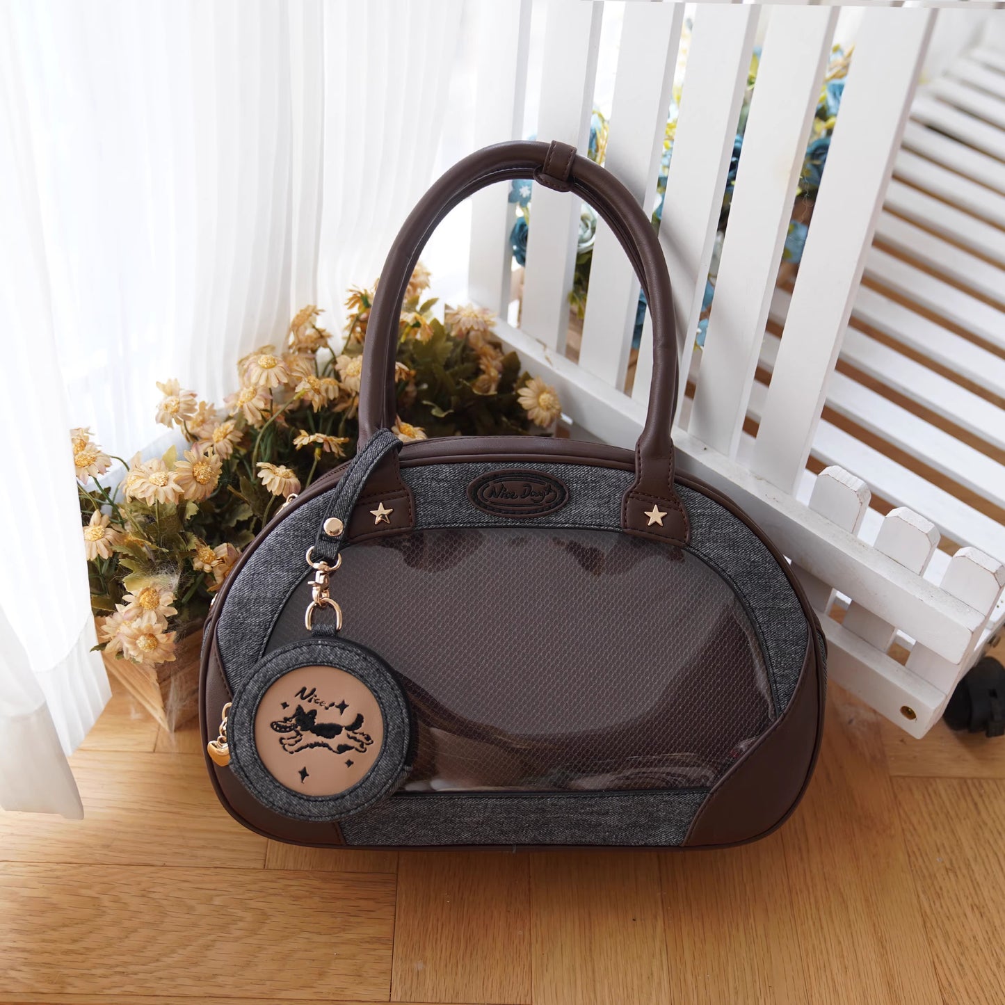 【予約】morning glory ワンちゃんフリスビー スポーティー2WAY痛バッグ 全10色(缶バッジケース付き)