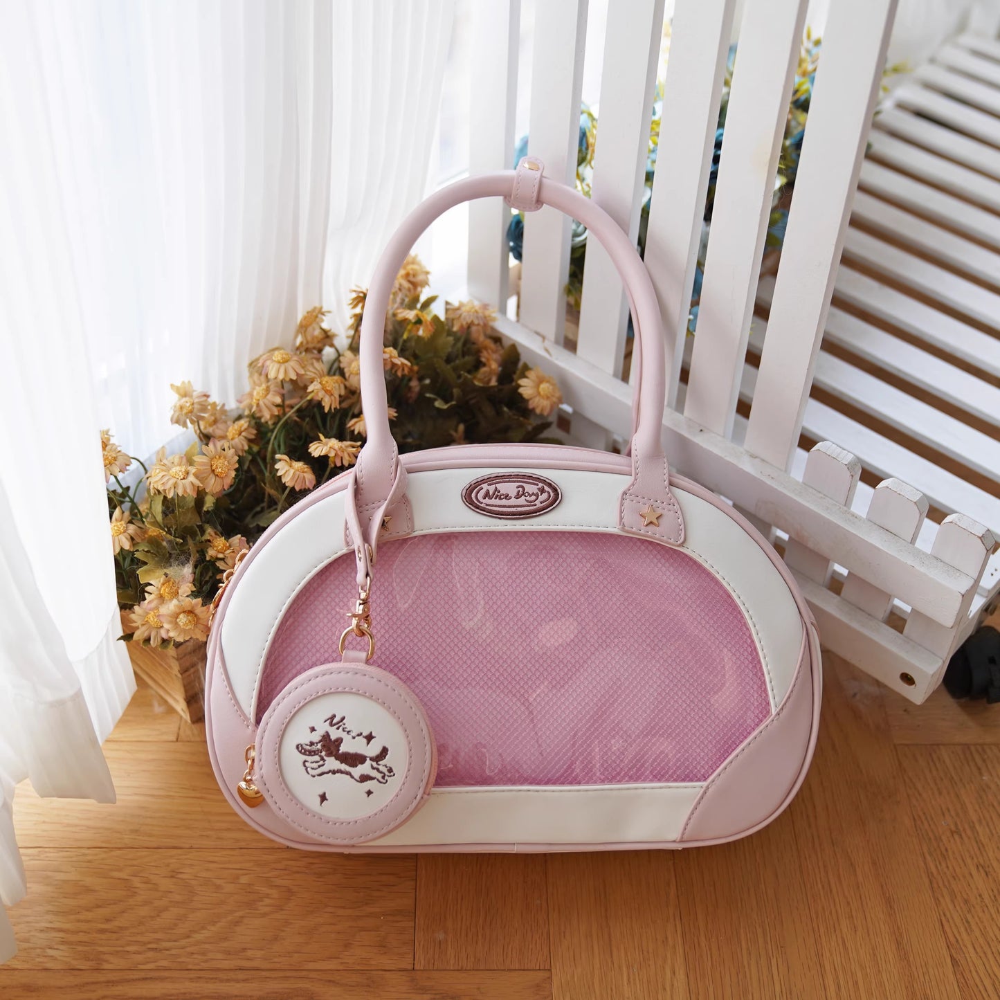 【予約】morning glory ワンちゃんフリスビー スポーティー2WAY痛バッグ 全10色(缶バッジケース付き)