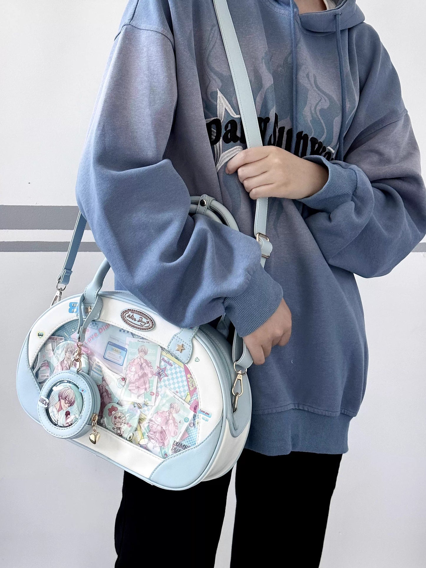 【予約】morning glory ワンちゃんフリスビー スポーティー2WAY痛バッグ 全10色(缶バッジケース付き)