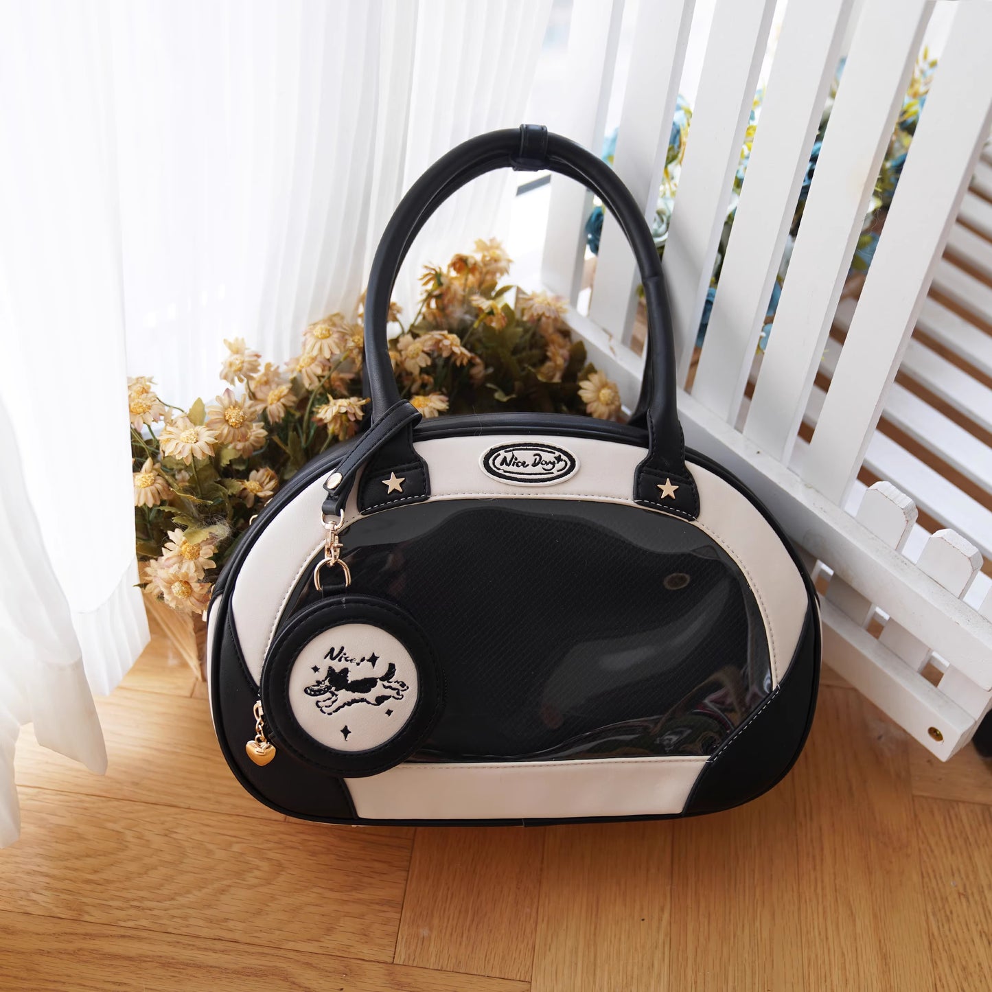 【予約】morning glory ワンちゃんフリスビー スポーティー2WAY痛バッグ 全10色(缶バッジケース付き)