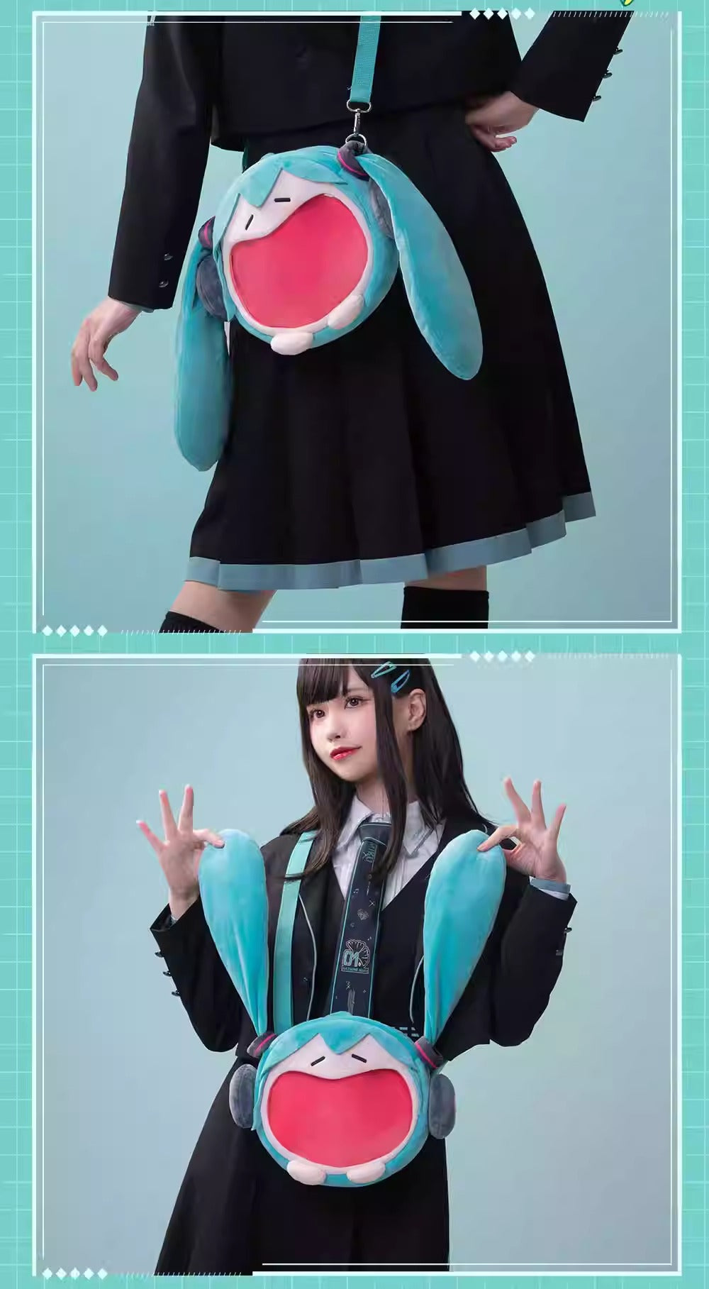 【予約】bilibili 初音ミク 可愛体UWAシリーズ ファー痛バッグ