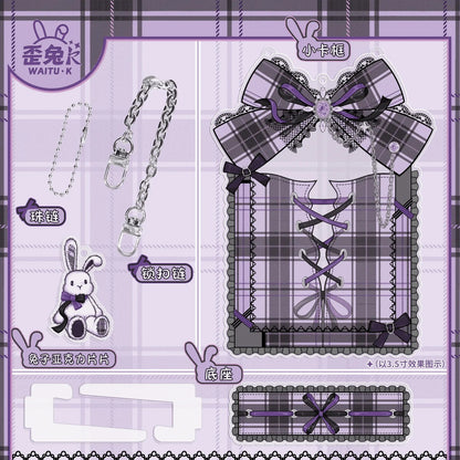 BeautyGoods Y2K風 ブラックチェック アクリルフレーム カードサイズ