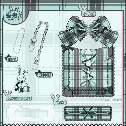 BeautyGoods Y2K風 ブラックチェック アクリルフレーム カードサイズ