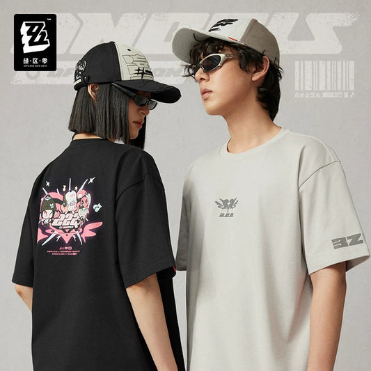 ゼンレスゾーンゼロ 三Z STUDIO 妄想天使 バイカラープリント半袖Tシャツ