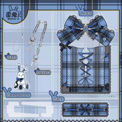 BeautyGoods Y2K風 ブラックチェック アクリルフレーム カードサイズ