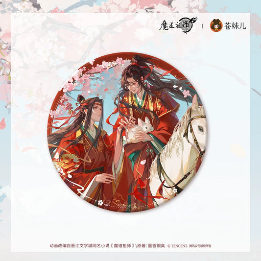 【蒼妹児】魔道祖師 桃風箋シリーズ スタンド付き特大缶バッジ