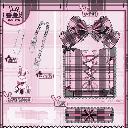 BeautyGoods Y2K風 ブラックチェック アクリルフレーム カードサイズ