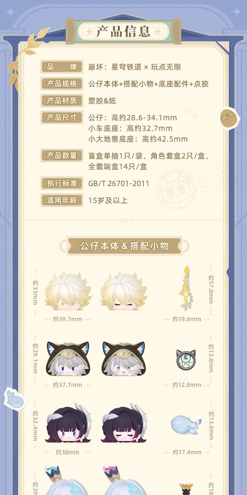 崩壊：スターレイル オンファロス英雄紀シリーズ スーパーのせのせミニフィギュア 第2弾 単品（ブラインド）