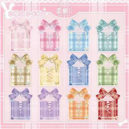 BeautyGoods Y2K風 ホワイトチェック アクリルフレーム カードサイズ