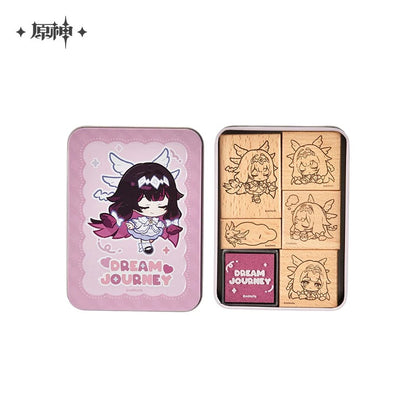原神 星稚夢旅シリーズ デフォルメ木製スタンプBOX コロンビーナ