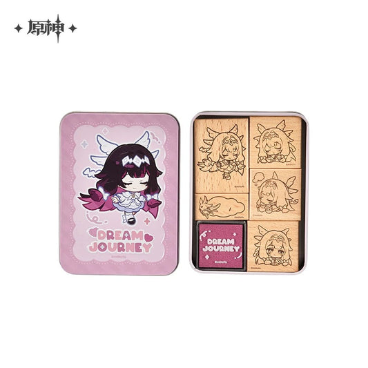 原神 星稚夢旅シリーズ デフォルメ木製スタンプBOX コロンビーナ