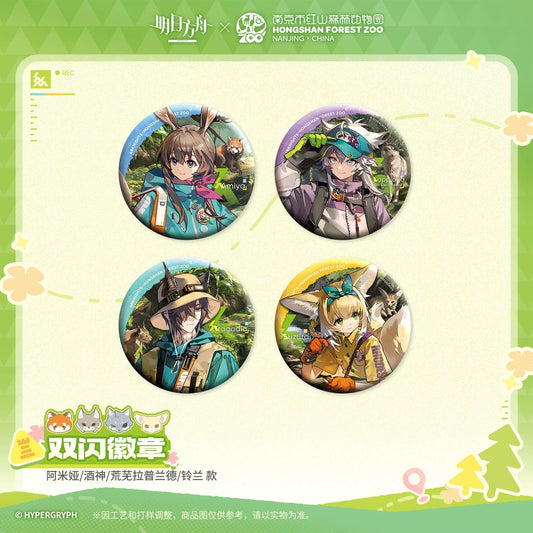 アークナイツ×紅山動物園 ダブルホログラム缶バッジ