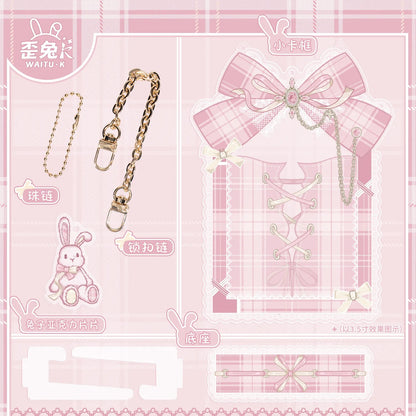 BeautyGoods Y2K風 ホワイトチェック アクリルフレーム カードサイズ