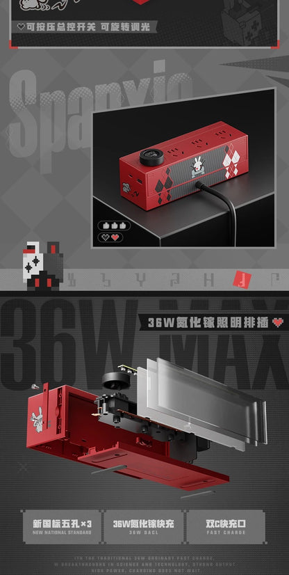 崩壊：スターレイル 恍恍惚惚花火火花シリーズ 36W ライト付き電源タップ
