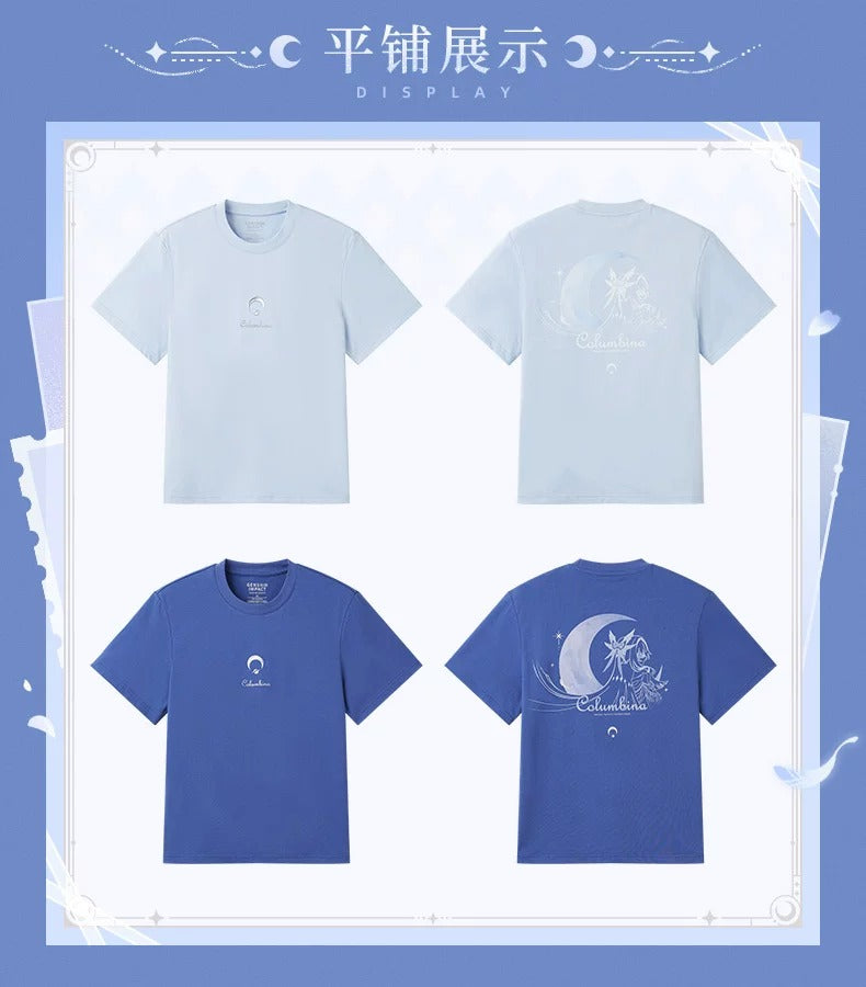 原神 コロンビーナ イメージシリーズ カジュアル半袖Tシャツ