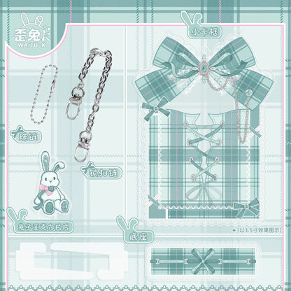 BeautyGoods Y2K風 ホワイトチェック アクリルフレーム カードサイズ