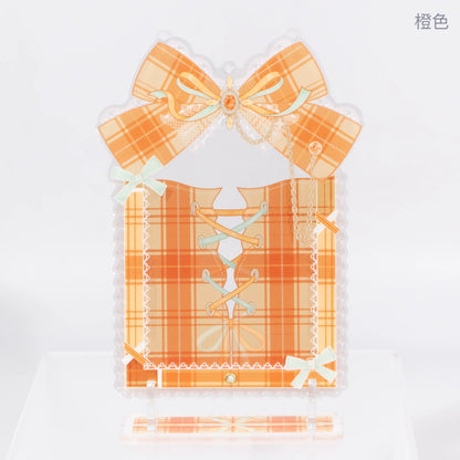 BeautyGoods Y2K風 ホワイトチェック アクリルフレーム カードサイズ