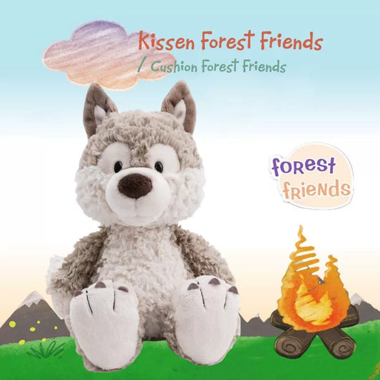 NICI Forest Friends オオカミぬいぐるみ 35cm メガネ付き