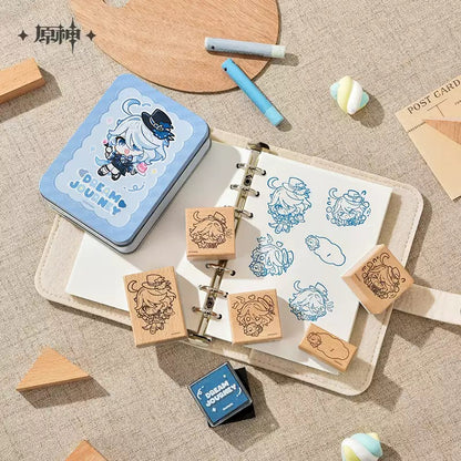原神 星稚夢旅シリーズ デフォルメ木製スタンプBOX フリーナ