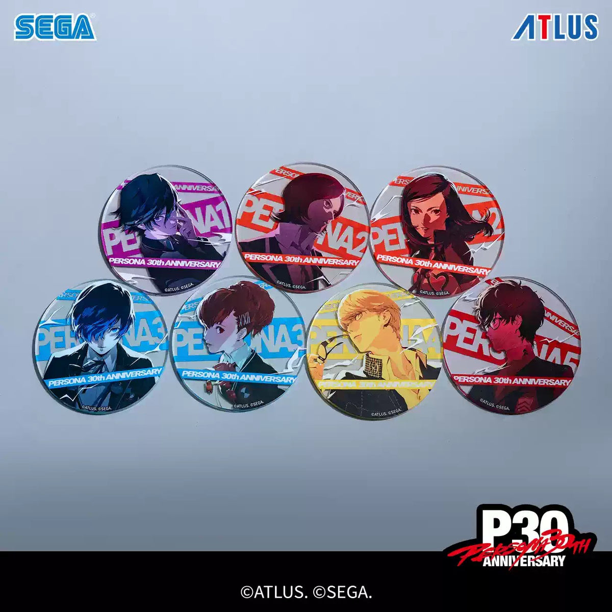 SEGA Store 中国限定ペルソナ30周年 記念イラストA アクリルコースター 単品（ブラインド）