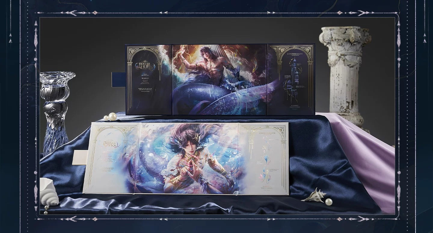 恋と深空 ホムラ・リモリアの海神シリーズ 箔押しパノラマ色紙