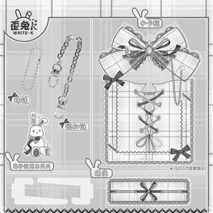 BeautyGoods Y2K風 ブラックチェック アクリルフレーム カードサイズ