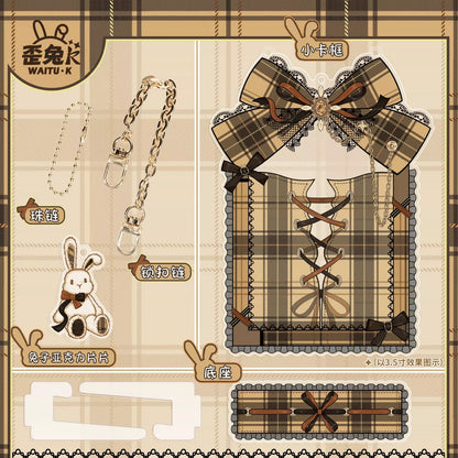 BeautyGoods Y2K風 ブラックチェック アクリルフレーム カードサイズ